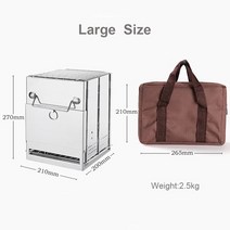 차콜스타터 화로대 숯통 숯불화로 숯불 휴대용 접이식 스테인레스 스틸 미니 야외 캠핑 장작 스토브 피크