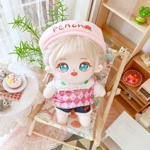 무속성솜인형 20cm 만들기 아이돌인형 DIY 제작, 스켈레톤 20cm로 업그레이드, 미카 롱헤어&하트 + 크로스 수트