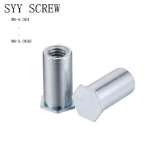Hardware 5 40 개 M4 7.2mm 구멍 블라인드 리벳 스터드 PEM BSO 너트 스탠드 오프 탄소 강철 블아연 도금, 11 M4x14(15개)