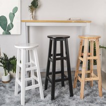 아일랜드식탁의자 아일랜드식탁의자 하이스툴 원목 서비스 데스크 사무실 학교 식탁의자 밀크티샵 상업용 업무 의자 사람 앞 테이블의자, C01-2.5x30x30cm, T05-원목색 업그레이드형 80cm높