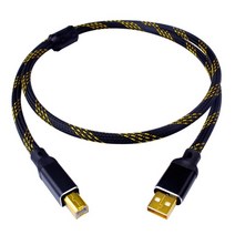 yyaudio l 4e6s hifi 3.0 usb 케이블 type a to type b hifi 데이터 케이블 for dac ofc 쉴드 오디오 케이블 고품질 usb 데이터 케이블, 검은 색, 3m