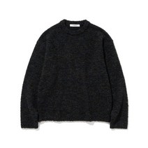 KNITTED 부클 라운드 니트 Z-BLACK