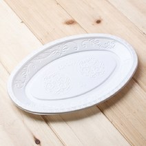 5P PS타원접시 30X20CM 도시락접시 일회용회접시