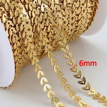 2 미터 골드 컬러 스테인레스 스틸 체인 구슬 페르시 튜브 종이 클립 체인 보석 만들기 diy 팔찌 목걸이 도매