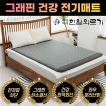 한일의료기 전자파없는 그래핀 탄소 카본 전기매트 건강 전기장판 온열 무자계 의료용 침대용 거실용 침대 토퍼 어싱매트 원적외선 싱글 더블 1인용 2인용, 더블(분리난방)
