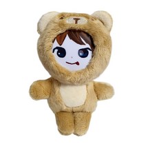 포토톡 입체얼굴인형 자캐인형 갈색곰 라지사이즈