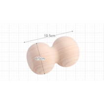 편백나무 땅콩 마사지 10.5cm 국산 효능 지압 볼 휴대용 스트레칭 피톤치드 자연, 1개