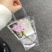 투명비닐백 젤리 쇼핑백 답례품 선물용 투명 손잡이 선물쇼핑백 포장용품 직사각형