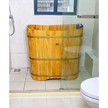가정용 반신욕기 힐링 테라피 스파 훈증기 편백찜질방, 86cm 황금동백오리 계란통  풀뚜껑