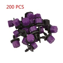 스프링쿨러 농업용 가정용 가드닝 50-200PCS 정원 조정 가능한 노즐 물방울 관개 급수 스프링클러 1/4 &#39, [16] purple 200피스
