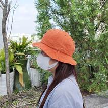 나코타 페더 스몰로고 트립햇 남여공용 린넨 벙거지 모자