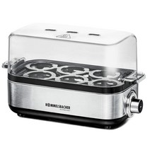 독일제 롬멜스바흐 ER 600 애그 쿠커 6구 달걀 삷은 스텐 회전 노브 투명 커버 LED 표시등 건조방지, 기본