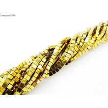 블러드스톤 비즈 목걸이 원석 패션 천연 적철광 힐링 보석 스톤 스퀘어 큐브 3mm 비즈 비마그네틱 메탈릭