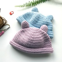 아기곰 신생아 뜨개 모자 DIY 키트 패키지, 773미에로화이바
