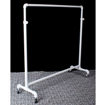튼튼한 국산 수도배관 파이프 행거 이동형 옷가게 의류매장용 헹거, 가로 100cm, 핑크