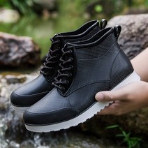 Juli 장화 남성 반바지 미끄럼방지 패션 방수 신발 작업 고무 로우탑 워터 슈즈, 40, 3312화이트블랙