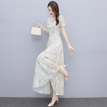 여름 비치 보헤미안 원피스 쉬폰 롱스커트녀 -99502