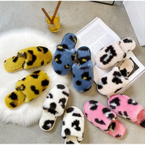 디케이셀 레오파드 털실내화