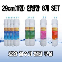 현대 위가드 HD-100H 프리미엄 정수기필터 11인치 한방향 8개 1년치세트N 실속형 (B타입), B타입 (11인치 한방향 29CM)
