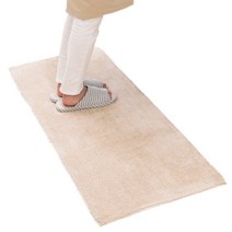 오카 건도 양호 D나츄레 롱 매트 베이지 약 50 cm×120 cm (키친 매트나 현관 매트 거실 매트 등 다목적으로)
