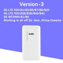 kuwfi 야외 4g lte 라우터 고전력 300mbps 무선 cpe 라우터 cat4 wi-fi 라우터 ip 카메라용 24v poe 어댑터 포함, 협력사, 흰색-3