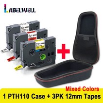라벨기 라벨프린터 labelwell eva hard case 적당한 형제 pt-h110 pth110 231 label maker for travel bag Carrying, 1케이스 3팩 2세트