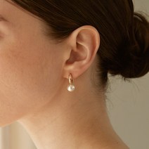 스테이잼 14K 18K 진주 볼드 링 귀걸이 122484