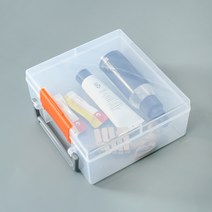 멀티 손잡이 투명 플라스틱 수납케이스 사무용품보관, 상세 참조, 상세 참조