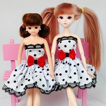 인형옷 드레스 캐주얼, 03.블랙도트드레스