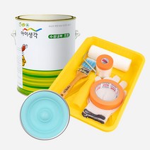 삼화페인트 아이생각 친환경 수성내부프로 4L + 도구세트, 버디그리
