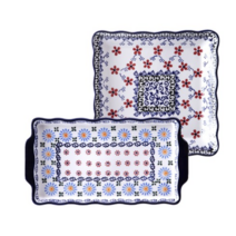 메종오브제 프라카 프릴 사각접시 2종세트, 4세트, 단일