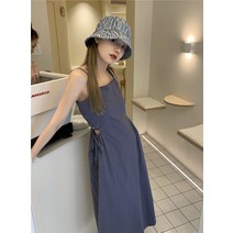 동남아여행 원피스 동남아 여행룩 베트남 태국 필리핀 반창고 슬립 민소매 캐주얼 가운 여성용 드레스 튜