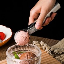 아이스메이커 제빙기 휴대용 캠핑 카페 다용도 가정용 업소용 급속 얼음 스몰얼음 스테인레스 스틸 아이스크림 스푼 수박 볼러 스쿠퍼 과일 디저트 볼 메이커 주방 도구, [02] Large Dia 5.8cm