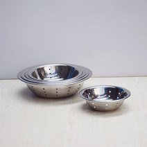 HERAN 특후 스테인리스강 파이프 여과 펀치 작은 둥근 누출 분지 아스팔트 주방 채소 과일 여과 파이프 호텔 반찬 스텐채반, 22cm 두께 (자기 없음)