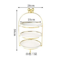 애프터눈티 트레이 뷔페 플레이트 장식 케이크 디자인 호텔 럭셔리 서빙보드 디저트 빵트레이, 6 50x28x28cm