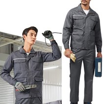 방염복 바지 방염 작업복 용접 보호복 방열복 그레이, 34
