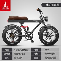 피닉스 레트로 빈티지 전기자전거 전동스쿠터 자토바이, L.20인치일체형휠400W모터40Ah리튬, 스틸