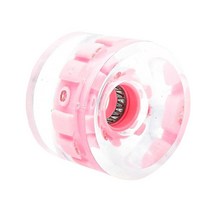튼튼한 스케이트보드 바퀴 78A PU 70x51mm Longboard 두 배 줄 스케이트를 위한 롤러를 불이 켜집니다, 핑크 베어링 없음