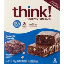 씽크! 하이 프로틴바 브라우니 크런치 단백질바 60g x5개입