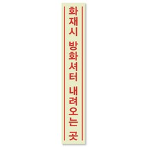 방화셔터 내려오는곳 축광 야광 안전스티커 미끄럼방지, 축광스티커 50x300mm, 1개