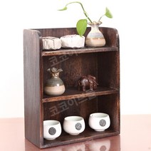 원목 다기장 그릇장 커피잔 진열장 찻장 엔틱 빈티지, F