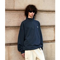 플루크 FLUKE 슬램로고 하프집업 맨투맨 티셔츠 네이비 FZT1027