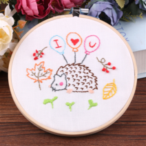 프랑스자수 DIY 패키지, 01 고슴도치 15cm, 1개