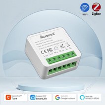 스마트 스위치 블루투스 지그비 미니 차단기 모듈 양방향 제어 DIY 홈 알렉사 구글 앨리스로 작업 1 갱 2 34, 08=Zigbee10A4gang