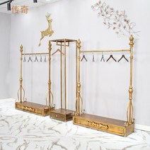 레트로 황동 의류 옷가게 디스플레이 랙 거치대 진열대, 1, A