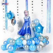 에어벌룬은박풍선프로즌2엘사 파티장식 헬륨효과 스탠드풍선 파티용품 겨울장식 겨울왕국 엘사 엘사풍선 은박풍선 생일파티, 에어벌룬은박풍선(프로즌2엘사)