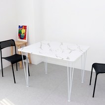 [마블세라믹식탁세트] 로아공방 입식테이블 원형 타원형 사각형 식탁 높은 책상, 마블화이트