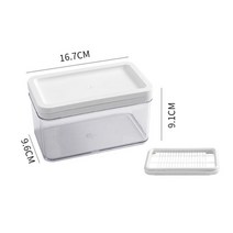 1pcs 버터 스토리지 박스 스테인레스 스틸 버터 슬라이서 케이스 신선한 유지 치즈 케이스 빠른 커팅 버터 커터 슬라이서 주방, 하나, 색깔1