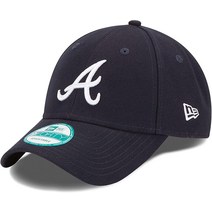 New Era MLB Road The League 9FORTY 조절 가능한 캡 4643216288, Atlanta Braves Navy