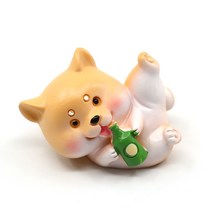 테라리움 동물 피규어 꼬마 시바견 6종 1P 강아지미니어처 장식소품, D.발라당 시바견1P